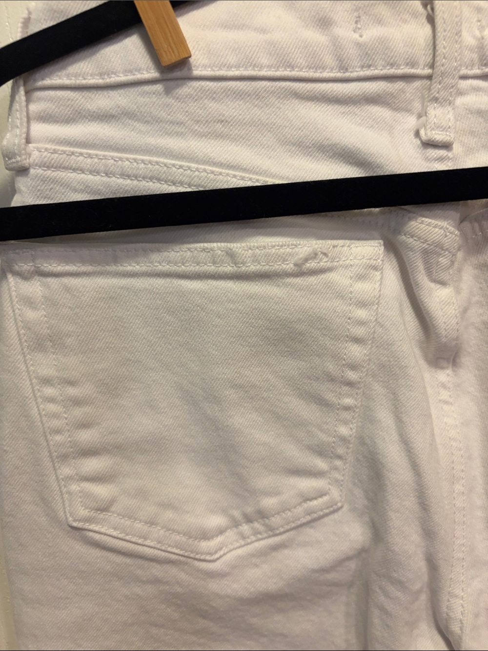Free People High-Rise White Distressed Women's Jeans - 27 - Picture 8 of 11